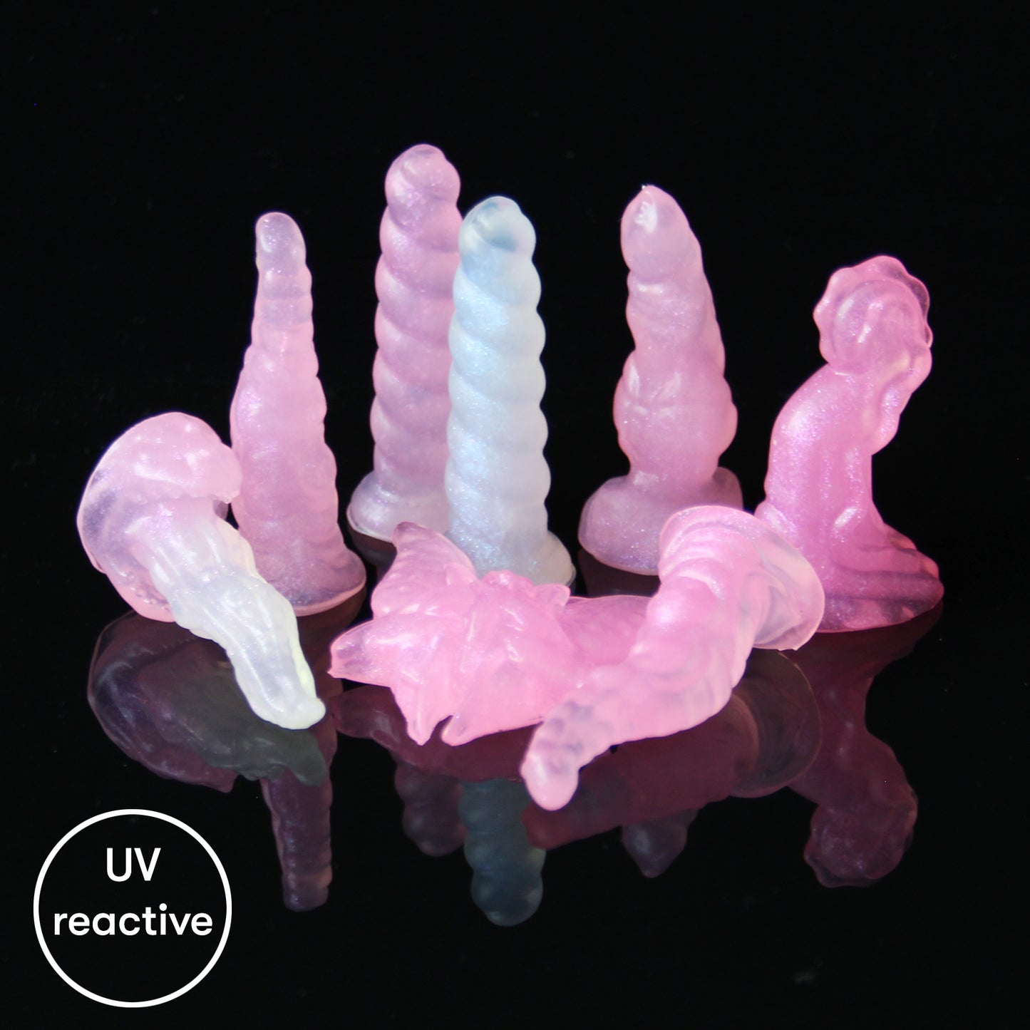 Mini Dongs Special Bundle (8pcs, UV-reactive, Near Clear)